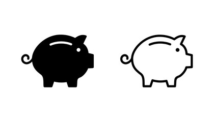 Piggy bank icon vector. piggy money icon