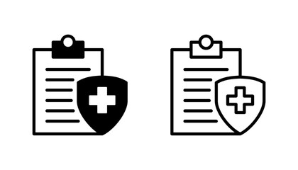 Medical insurance icon set. health insurance icon