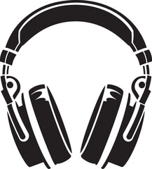 Eargasmic Elegance Vector Logo Design with Headphones Fungal Emblem Vector Mushroom Logo Design