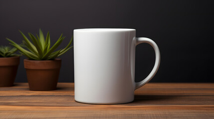 Obraz na płótnie Canvas mockup of white mug, white mug on a background