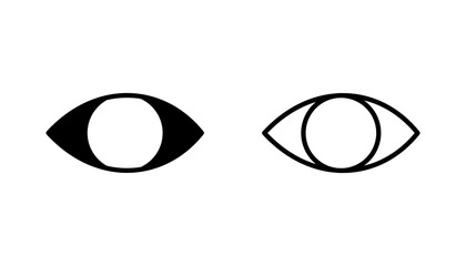 Eye icon set. Eye vector icon. Look and Vision icon.