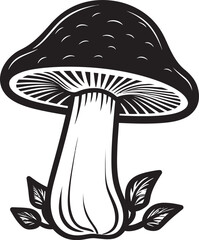 Spore Spark Mushroom Icon Capsule Connection Vector Logo with Mushroom Emblem