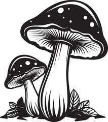 Earths Essence Mushroom Symbol Fungal Fusion Vector Mushroom Logo Design