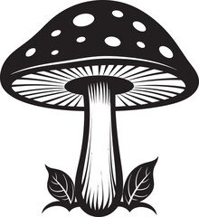 Organic Opulence Mushroom Emblem in Vector Natures Nurture Vector Logo Design with Mushrooms