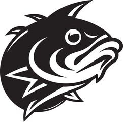 Ripple Reflections Vector River Fish Logo Serene Swimmers Fish Icon in Vector