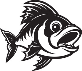 Rapids Rhapsody River Fish Icon in Vector Streamline Serenade Vector River Fish Logo