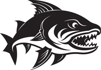 Aquatic Aura Vector Logo Design with River Fish Current Charm River Fish Icon in Vector