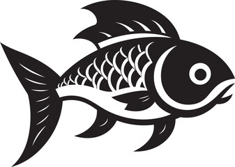 Flowing Fins River Fish Icon in Vector Aquatic Harmony Vector River Fish Logo