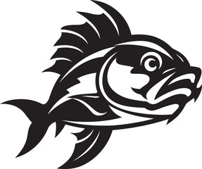 Tranquil Tributaries Vector Logo Design with River Fish Ripple Radiance River Fish Icon in Vector