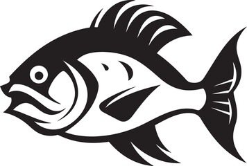 Flowing Finery Vector Logo of River Fish Serene Stream Fish Emblem in Vector Design