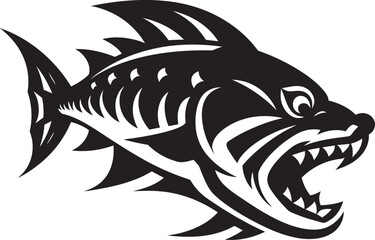 Waterway Wonders Fish Emblem in Vector Design Freshwater Finesse Vector River Fish Logo