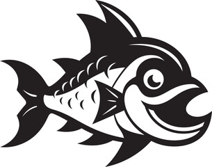 Ripple Rhythms Vector Logo Design with River Fish Flowing Fins River Fish Icon in Vector