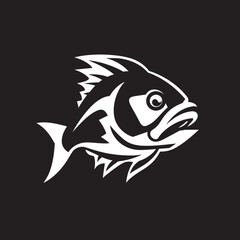 Ripple Reflections Vector Logo of River Fish Serene Swimmers Fish Icon in Vector