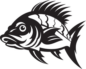 Aquatic Aura Vector Logo Design with River Fish Current Charm River Fish Icon in Vector