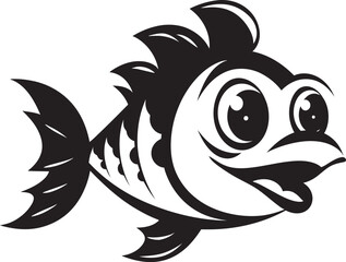 Ripple Radiance Fish Emblem Vector Design Flowing Finery Vector River Fish Logo