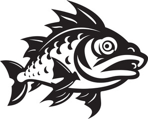 Ripple Reflections River Fish Emblem Vector Serene Swimmers Vector Fish Logo