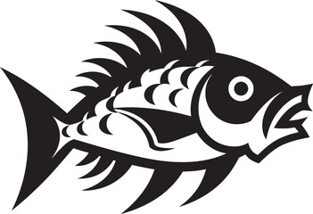 Freshwater Finesse Fish Icon Vector Stream Symphony River Fish Emblem Vector