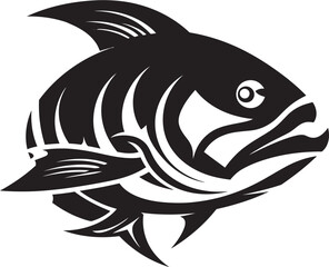 Current Charm Vector Fish Logo Aquatic Harmony Fish Icon Vector