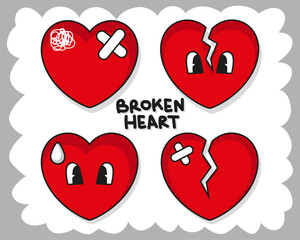 Broken heart. Love. Character. Sad