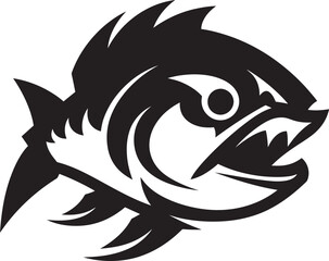 Waterway Wonders River Fish Emblem Vector Current Charm Vector Fish Logo