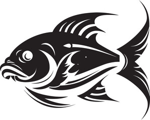 Aquatic Aura Vector Fish Logo River Reverie Fish Icon Vector