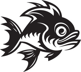 Brook Ballet Vector Logo Design with River Fish Waterway Wonders River Fish Icon in Vector
