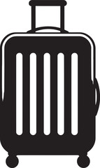 Wanderlust Luggage Vector Suitcase Icon Trekker Trunk Suitcase Emblem Vector