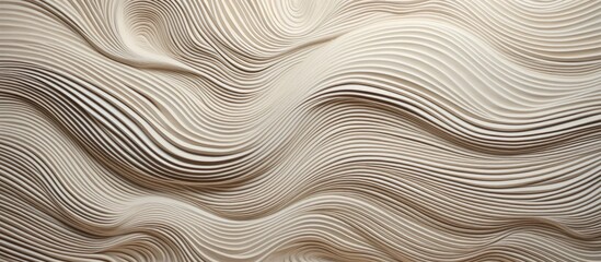 A decorative wall with a wavy pattern created using artistic art craft techniques, adding texture and visual interest to the space.