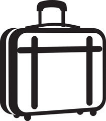 Journey Jargon Iconic Suitcase Vector Logo Adventure Attache Suitcase Icon Vector Design