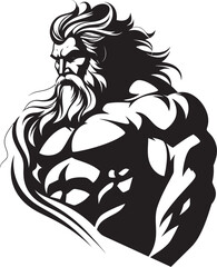 Olympian Ascendancy Gym Icon with Thunder God Vector Zeus Forge Vector Logo Design with Olympian God