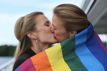 A beautiful moment of love and acceptance. This image is perfect for any article or blog post about same-sex marriage, LGBTQ rights, or love and acceptance.
