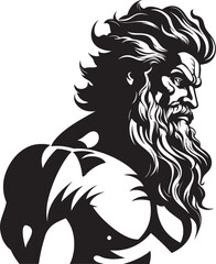 Zeuss Gym Gym Icon with Olympian Deity Vector Olympus Power Vector Logo Design with Zeus Emblem
