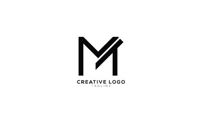 MT Abstract initial monogram letter alphabet logo design