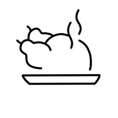 Meat and sausage related line icon