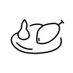 Meat and sausage related line icon