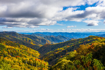 Beautiful autumn views at Great Smoky Mountains National Park.
