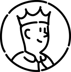 a person with a crown