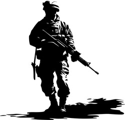 silhouette of a soldier