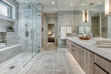 Sleek Modern Bathroom with Neutral Palette