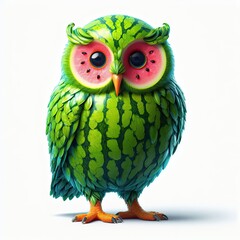 owl made of watermelon - version 1