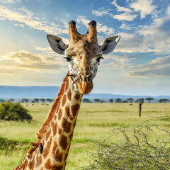 밥을 먹는 기린