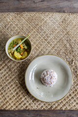 Chicken curry with rice