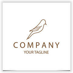 Vector bird logo design template
