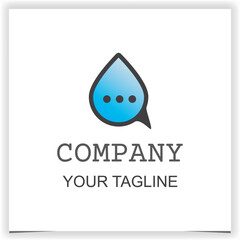 Water chat logo design template