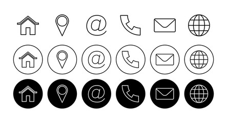 Contact us icon vector. web icon vector. business card contact information icon.