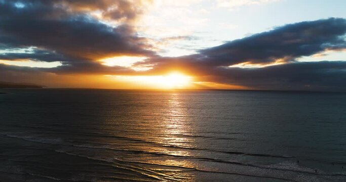 Beautiful sunset over the atlantic ocean