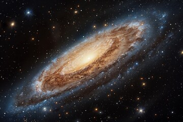 Naklejka premium Mesmerizing Spiral Galaxy Background in Deep Space