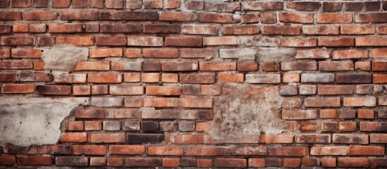 A brick wall with a hole in the center, exposing the interior structure. The bricks are red in color and the mortar is visible around the edges of the hole.