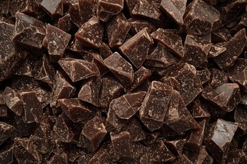 Close up of chocolate pieces.