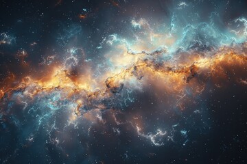 Serene Spiral Galaxy Background with Astral Splendor